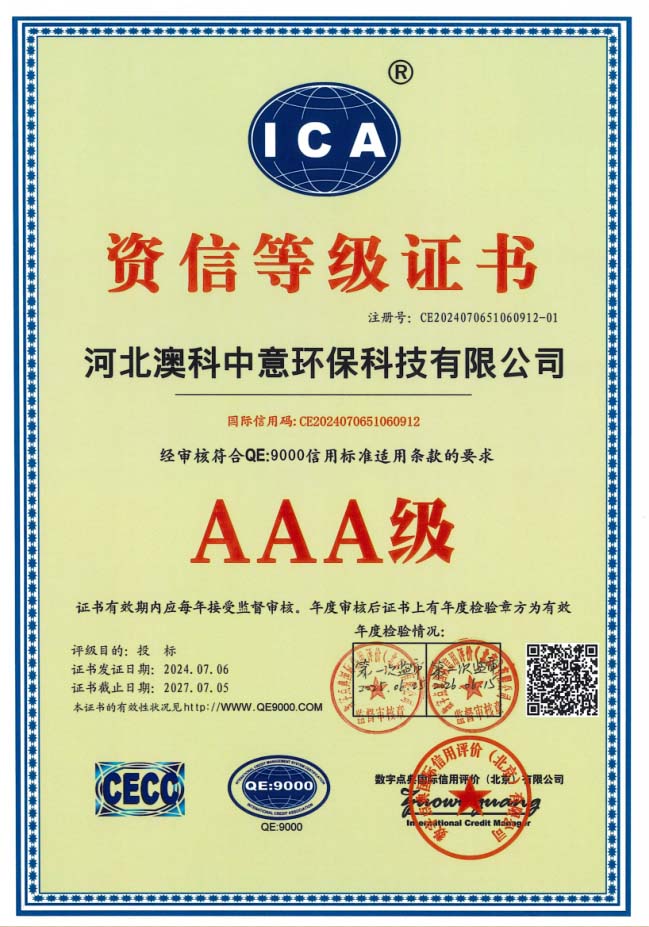 资信等级证书